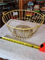 Vintage Coated Metal Egg Basket