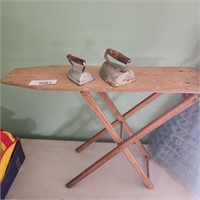 Vintage Child's Toy Ironing Board & Irons