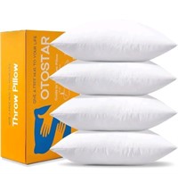New OTOSTAR Pack of 4 Throw Pillow Inserts, 18"x 1
