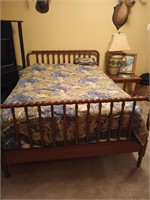 Jenny Lind bed on casters, full size