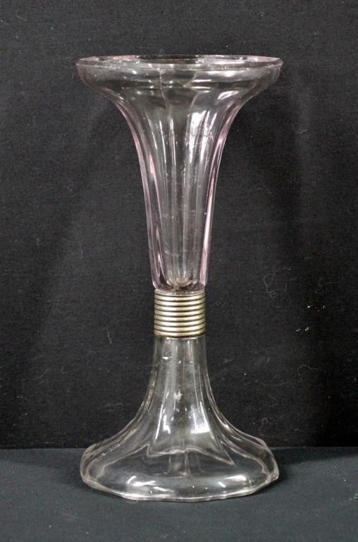 Vintage Amethyst Glass Pharmaceutical Shelf Riser