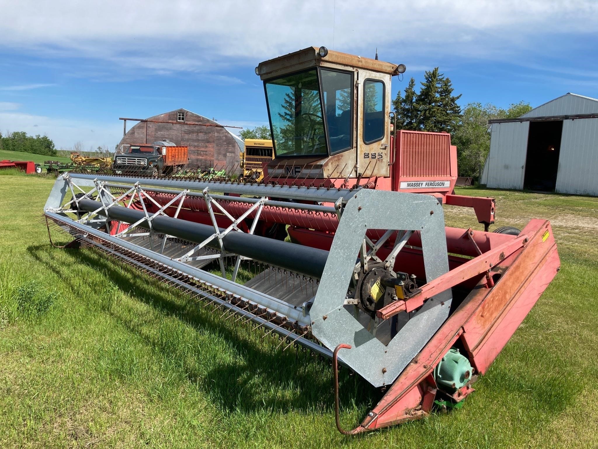 MF #885 Self Propelled Swather, Serial 83C000100