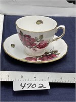 Made in England teacup and saucer rose flower