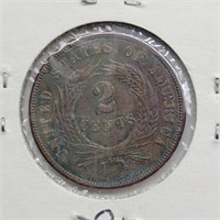 1868 2 CENT COIN
