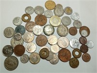 OF) assorted foreign coins