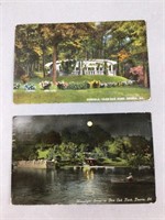 2 Glen Oak Park Peoria Illinois post cards