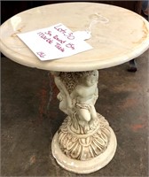 Chalk Round Marble Top Table 15" Small Chips