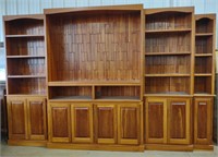(AI) 3 Piece Wooden Wall Unit (approx 125" x 15"
