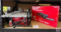 (2 pcs) assorted Milwaukee table saw and packout
