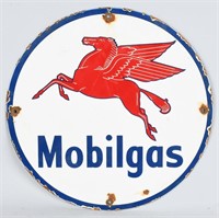 MOBILGAS PEGASUS PORCELAIN SIGN