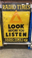 RADIO TIMES TIN SIGN