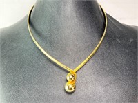 Brass Tone Necklace