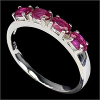 Natural Oval Red Ruby Ring