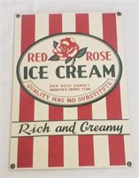 porcelain on steel Red Rose Dairies sign