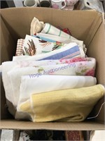 Box--towels, tablecloths, doll/baby clothes, etc
