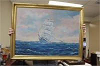 Oil on Canvas of a Clipper Ship