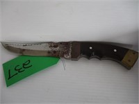 Hunting Knife With Wood Sheath