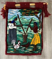 Tapestry Wall Hanging, Agricultural Scene