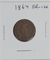 1864 Bronze Indian Head Penny