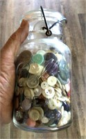 Atlas canning jar full of buttons