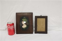 2 Vintage Wooden Frames w/ 1 Pic