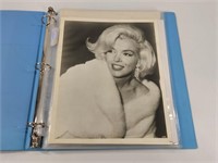 BINDER OF 8X10 B&W CELEBRITY PHOTOS