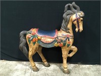 Large Carved Wood Horse