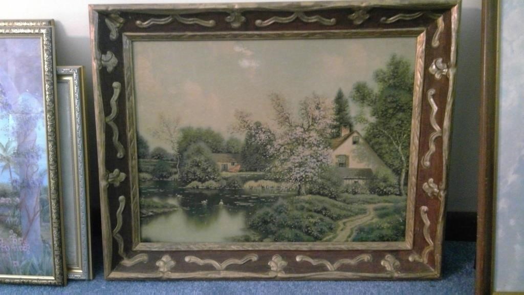 PAINTING COTTAGE BY THE LAKE