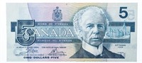 Bank of Canada 1986 $5 CH (ENA)