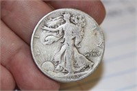 A 1943-D Walking Liberty Silver Half Dollar