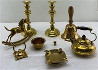9in - brass & metal vintage items