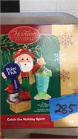NEW Carlton Cards Santa fishing ornament