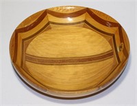 unique New Zealand Sovereign turned wooden bowl