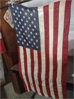 vintage Flag with Box and Pole