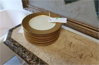 10 "Carre d'Or" Fitz & Floyd Porcelain plates