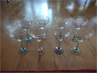 Set of 8 margarita glasses