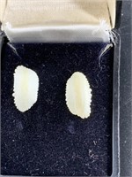 Pair of unusual  Otolith inner ear of fish specime