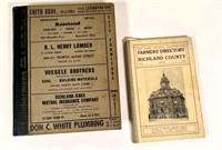 1915 &1957 Richland Co. directory books