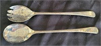 Sheffield silver plated salad servers