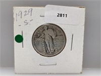 1929-S 90% Silv Standing Liberty Quarter