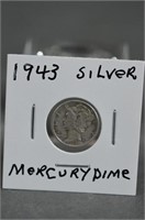 1943 Silver Mercury Dime