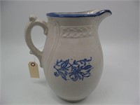 Stoneware Pitcher w/ Cobalt Decoration