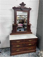 Antique dresser & mirror