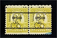 1923 United State Eight Cent Stamp Precancel 2pc