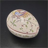 Anforh Agueda Portugal, Hand Painted Ceramic Egg
