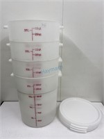 Cambro Round Food Storage Container W/ Lid