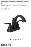 Delta Flynn Bathroom Faucet-Black