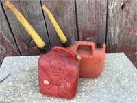 Two small gas cans