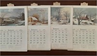 Vintage Travelers Insurance Advertising Calendars