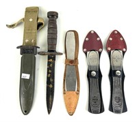 U.S. M8A1 Military Dagger & Throwing Knives.